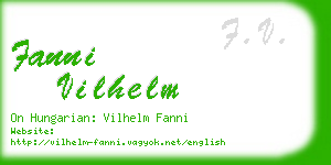 fanni vilhelm business card